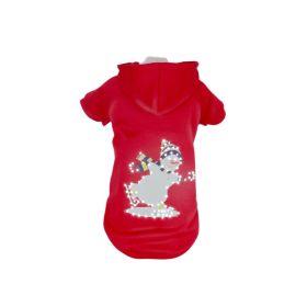 Pet Life LED Lighting Holiday Snowman Hooded Sweater Pet Costume (size: large)